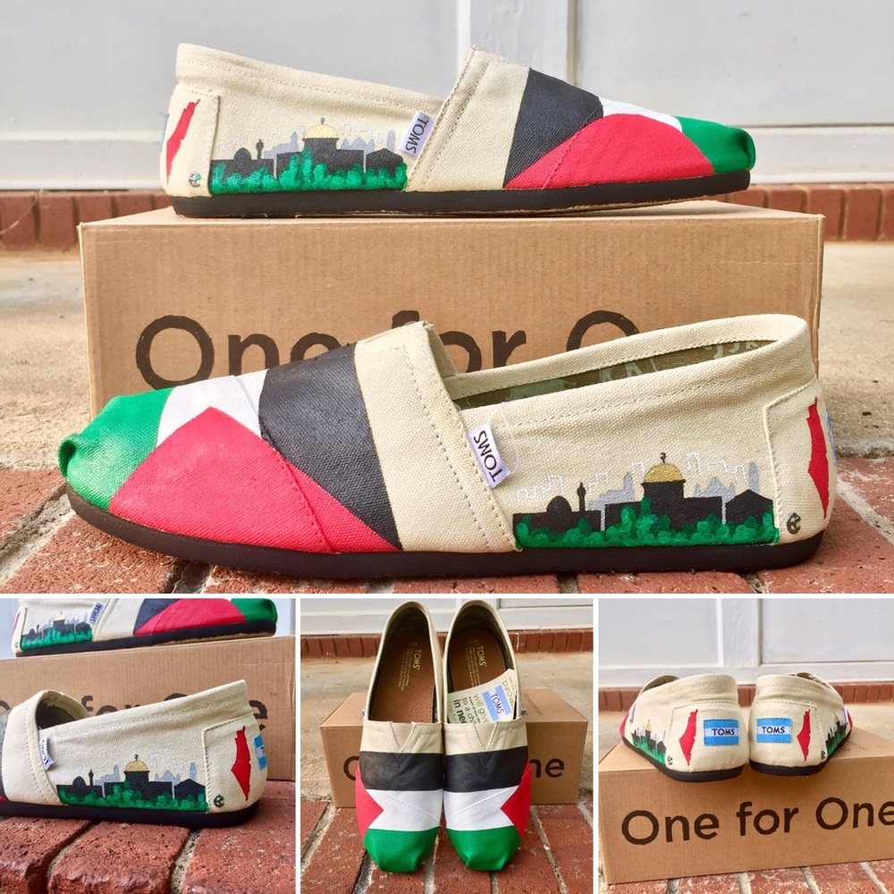Jerusalem Palestine custom hand-painted TOMS